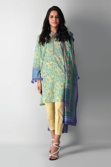 A21330 Yellow Khaadi Autumn Collection 2021